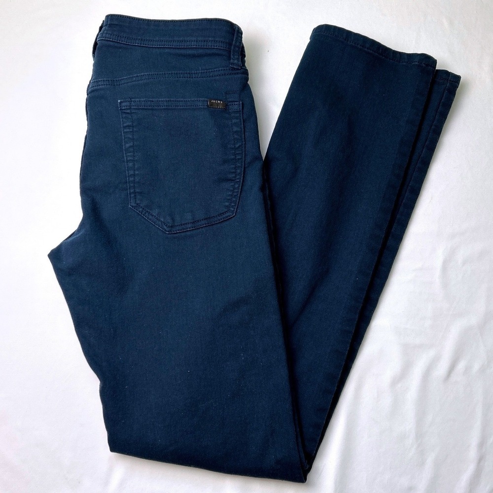 Jachs NY Mens Navy Blue Stretch 5-Pocket Straight Leg Jeans Size 32x34 Classic
